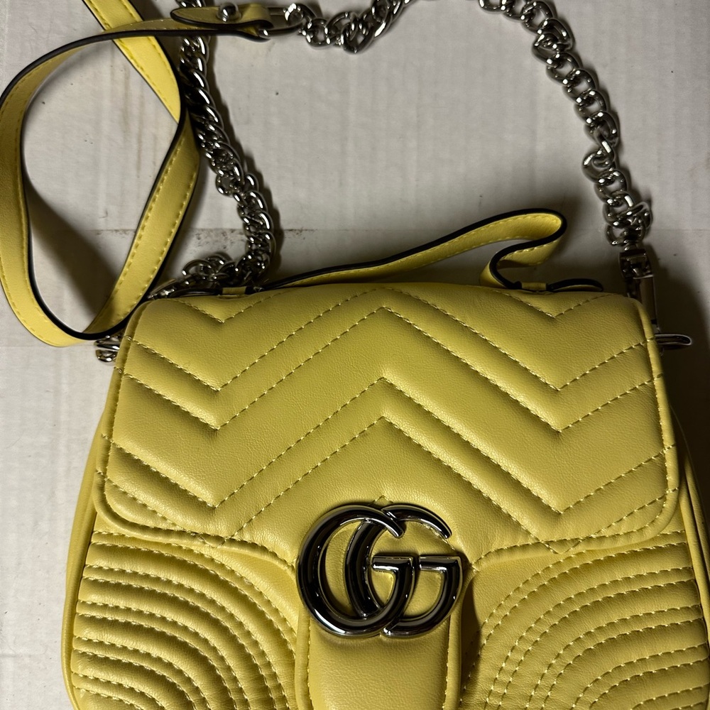 Mock Gucci Bright Yellow Crossbody Bag